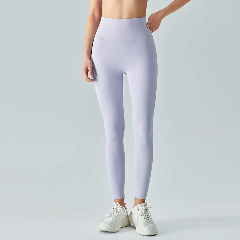 WW | Emily Sportswear Naked Hochtaillierte Tight Yoga Hosen Doppelseitig Gebürstet Pfirsich Po-Hebende Lauf Sport Fitness Leggings