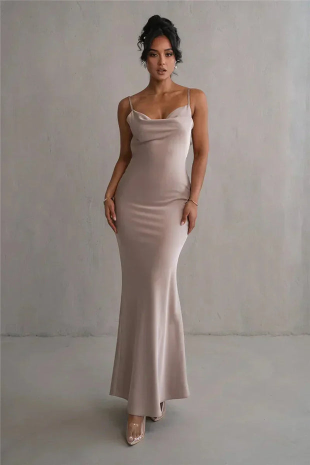 WW | Satin Kleid mit Blumen