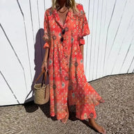 WW | Luxuriöses Frühlings-Bohemian-Kleid