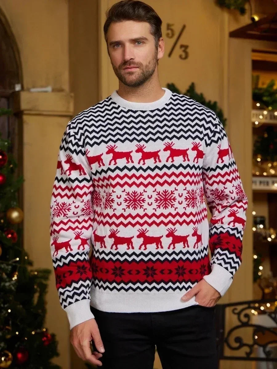 WW - Hässlicher Weihnachtspulli - Gemütlicher Strickpullover im skandinavischen Stil