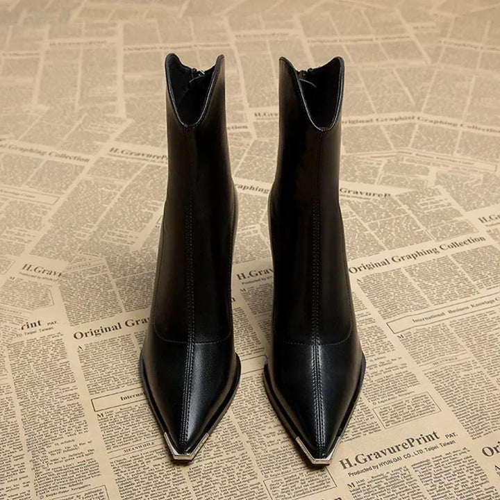 W&W Mode | Stiefel Mit Hohem Absatz Und Reißverschluss