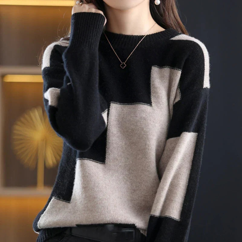 Lange Ärmel Damen Pullover