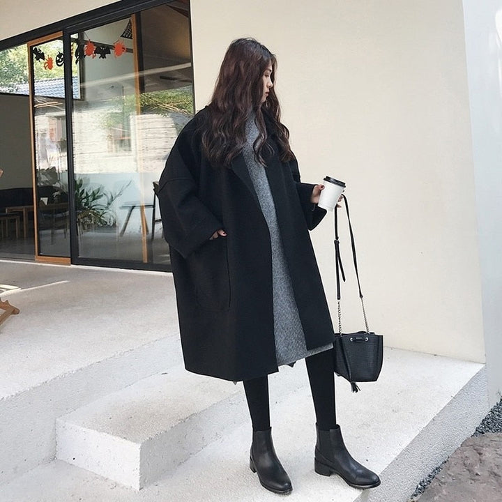 W&W Mode | Eleganter Lockerer Woll Trenchcoat für