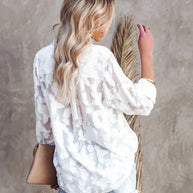 WW | Weiße Bluse mit Muster
