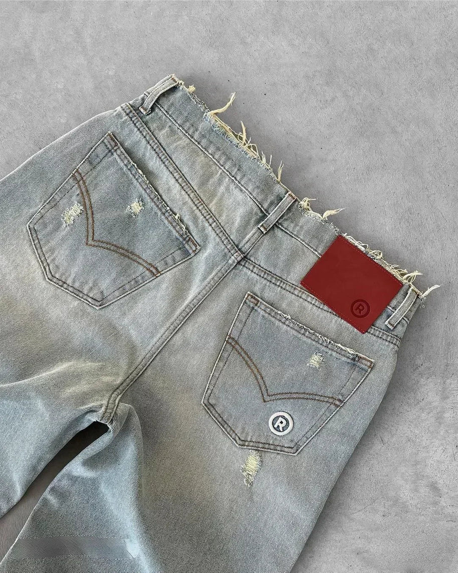 WW | Amerikanische Gewaschene Retro Jeans Für Männer