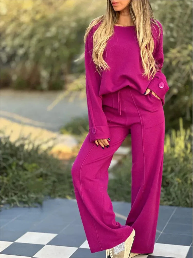 WW | Casual 2-piece T-shirt and pants set – Comfortable and stylish for everyday and leisure