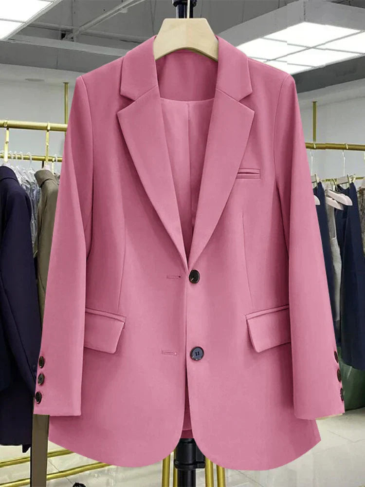 WW | Frauen Jacken Pink Kleine Anzug Frauen Mantel Lässig Kleine Lose Koreanische Version Kleine Anzug Frauen Design Sans Blau Jacke Frauen