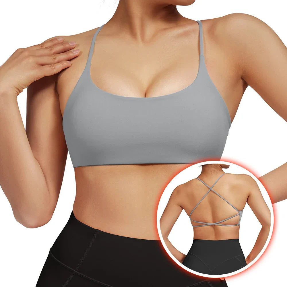 W&W Mode | Rückenfreier Stoßfester Fitness Sport Bh Mit Polstern Für Frauen