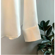 WW | Langärmelige Button-Up Satin Bluse für Frauen