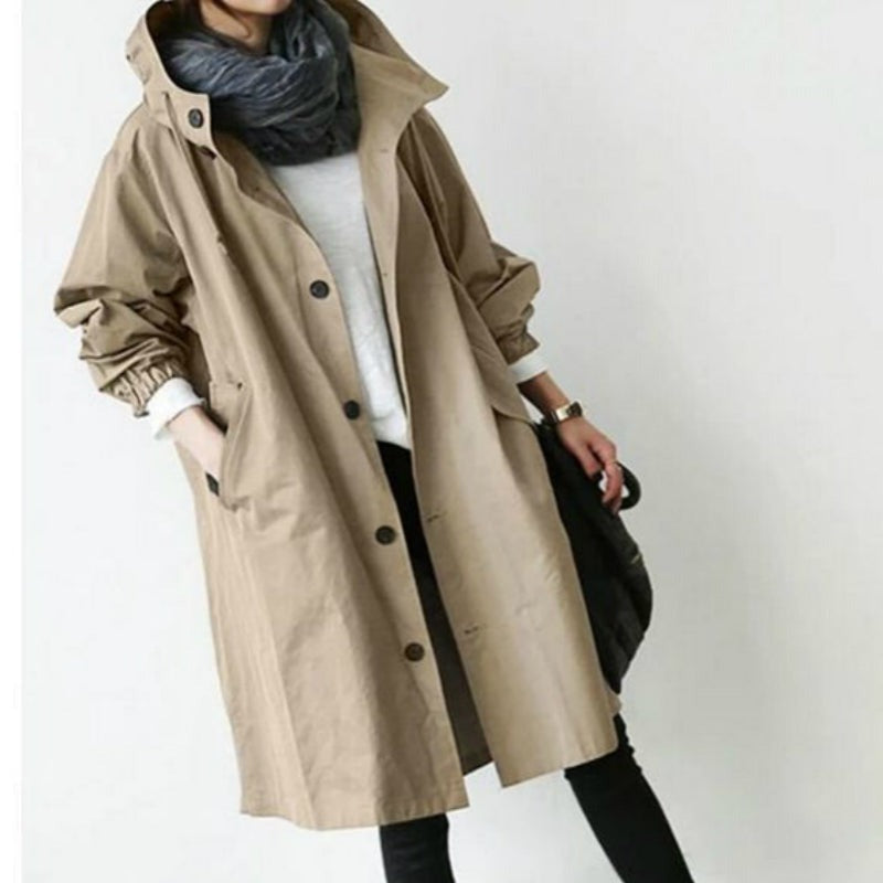 WW | Damen-Trenchcoat mit Kapuze