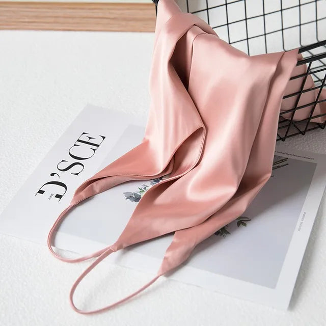 W&W Mode | Neck Satin Crop Top Damen