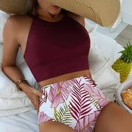 W&W | Luxus Bikini 2024 Damen Badeanzug mit hohem Ausschnitt