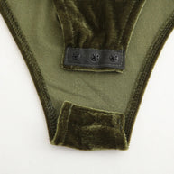 WW | Sexy Body aus bordeauxrotem, trägerlosem Samt