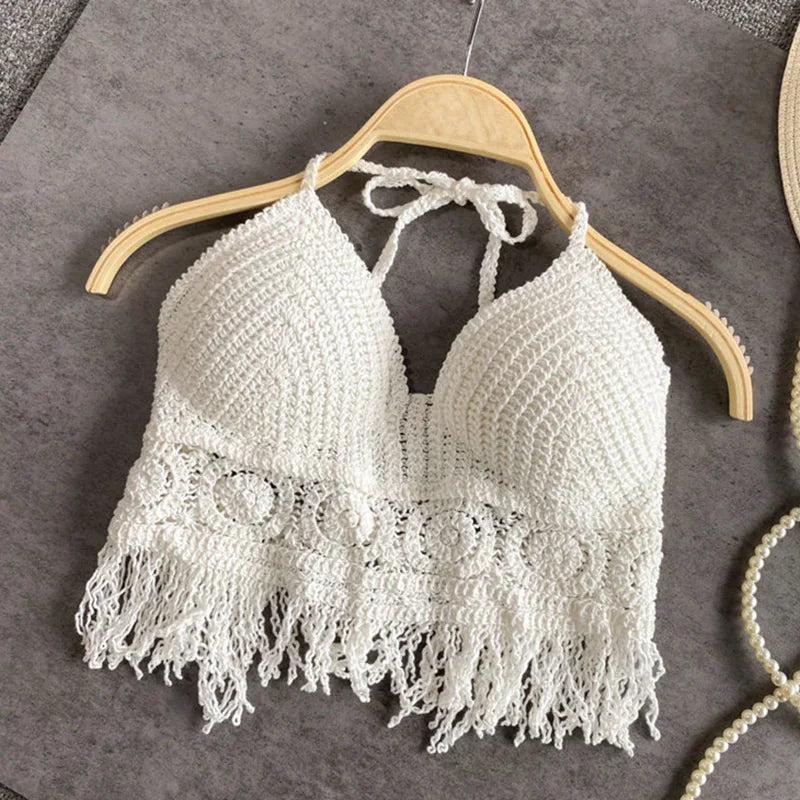 W&W Mode | Häkel Bikini Bh Im Boho Stil Mit Quaste
