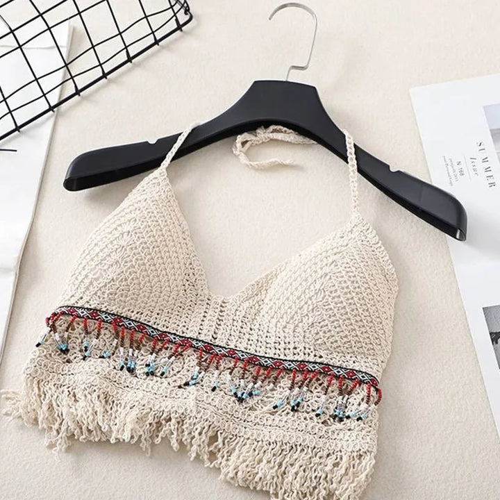 W&W Mode | Häkel Bikini Bh Im Boho Stil Mit Quaste