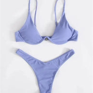 WW – Bügel-Bikini-Set: Push-up-BH und Tanga-Bademode für Damen