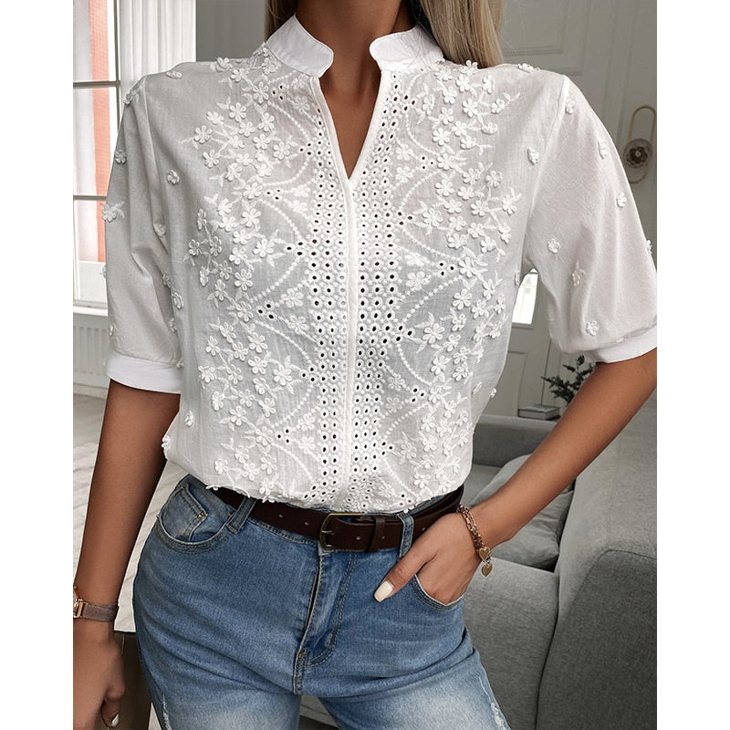W&W Mode | Bestickte Bluse Für Damen