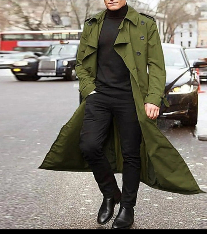 W&W Mode | Trenchcoat Mit Gekerbtem Revers Und Taschen Für Herren