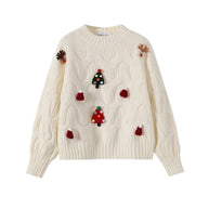 WW - Hässlicher Weihnachtspulli - Damen Weihnachtspullover im Vintage-Stil