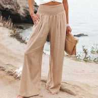 WW | Lässige weite Leinenhose für Frauen