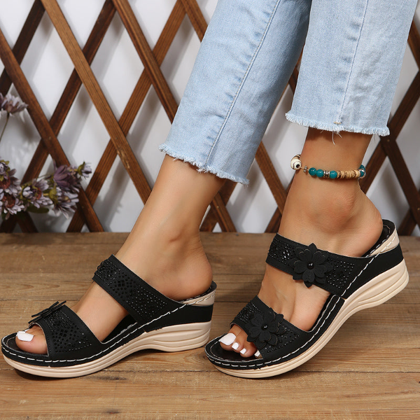 W&W Mode - Orthopädische Blumen Sandalen