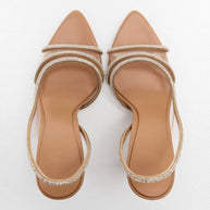 WW Elegante High-Heeled Sandalen | Stiletto Slingback Peep Toe Schuhe
