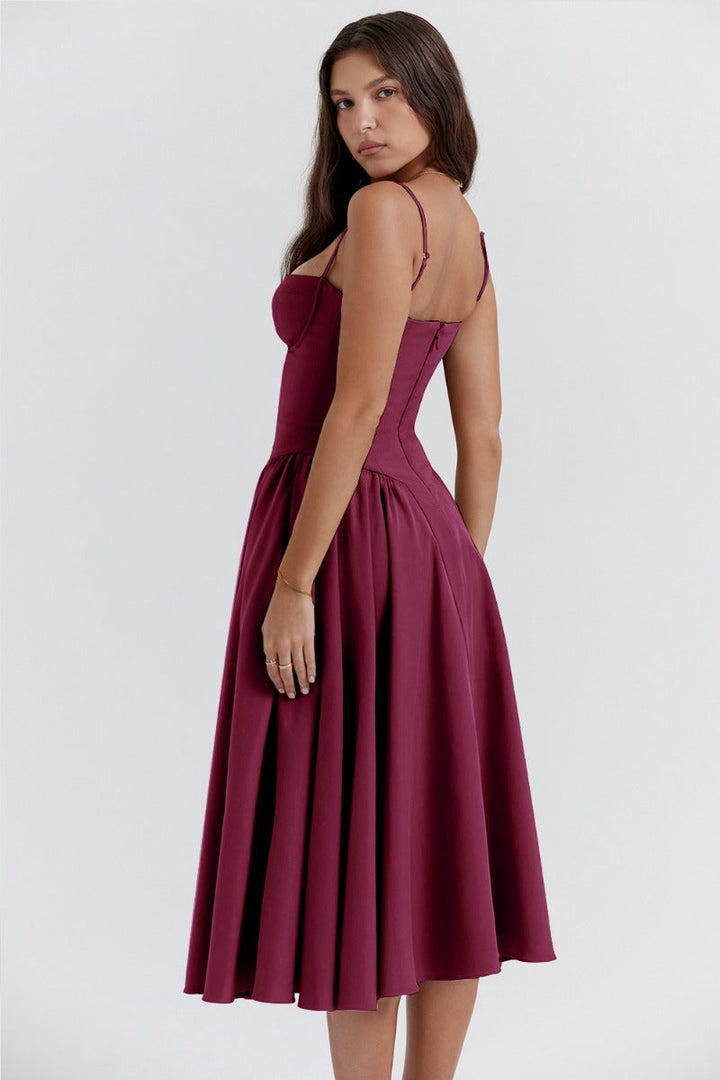 W&W Mode | Ärmelloses Midikleid Mit Korsett Passform