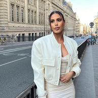 WW | Beigefarbene Bomberjacke