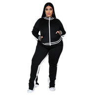 WW Kuscheliges Komplett-Outfit: Plus-Size Sweatshirt und Jogginghose im Set