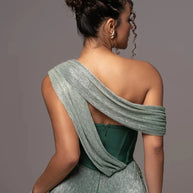WW | Glitzer Rückenfrei Abend Maxi Kleid