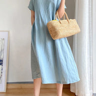 WW | Einfarbig Midi Kleid Aus