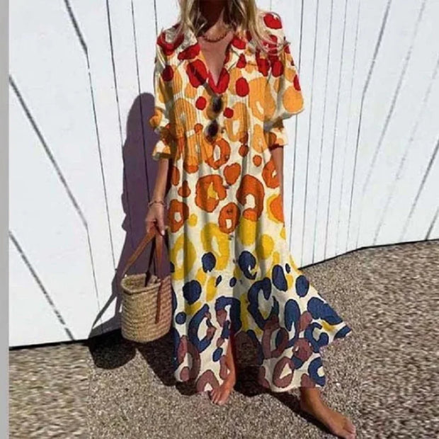 WW | Luxuriöses Frühlings-Bohemian-Kleid