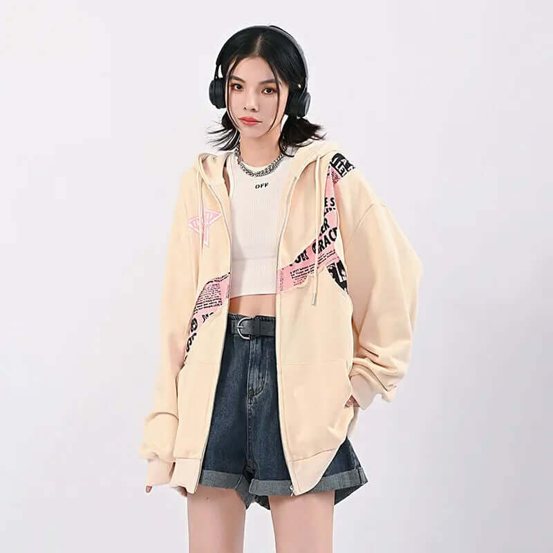 WW | Oversized Damen Hoodie Mit Print | Bequemer Streetwear Pullover