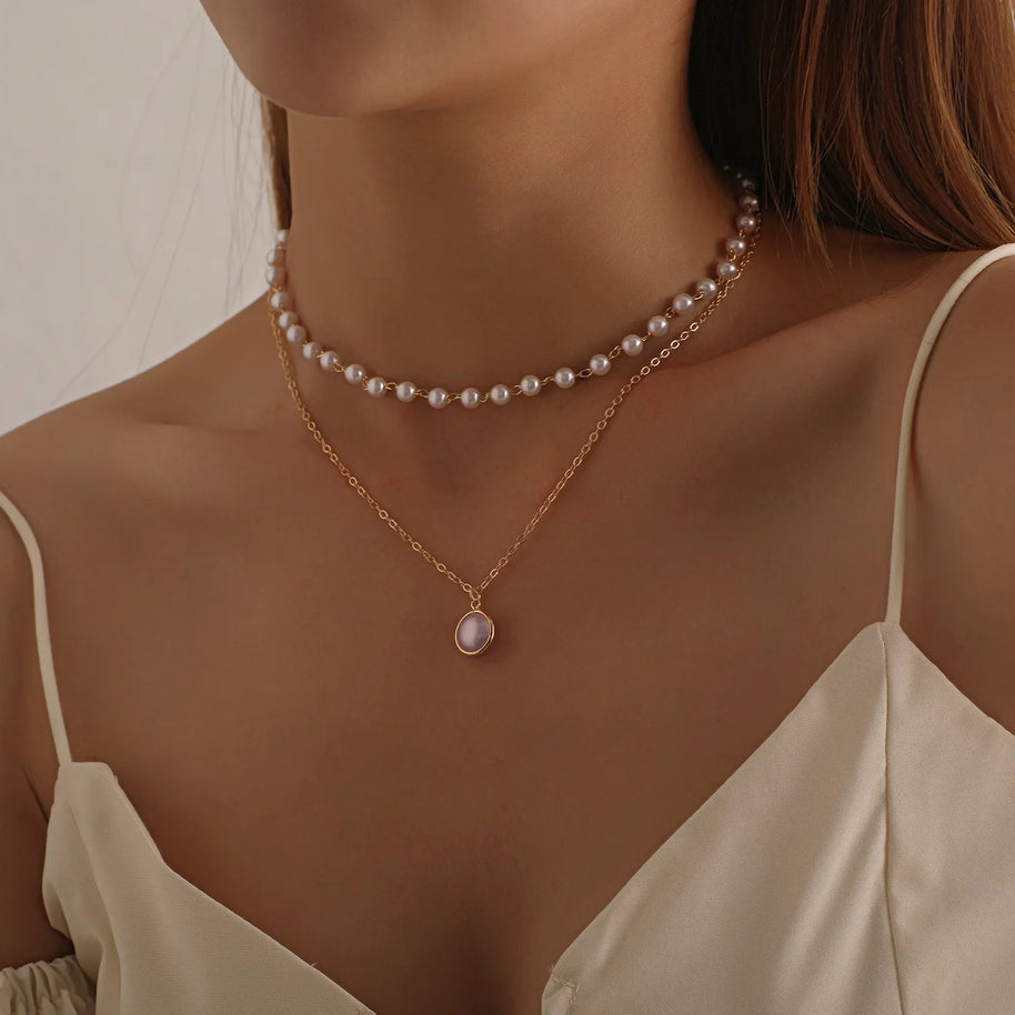 WW | Perlen Choker Herz Halskette Für Frauen