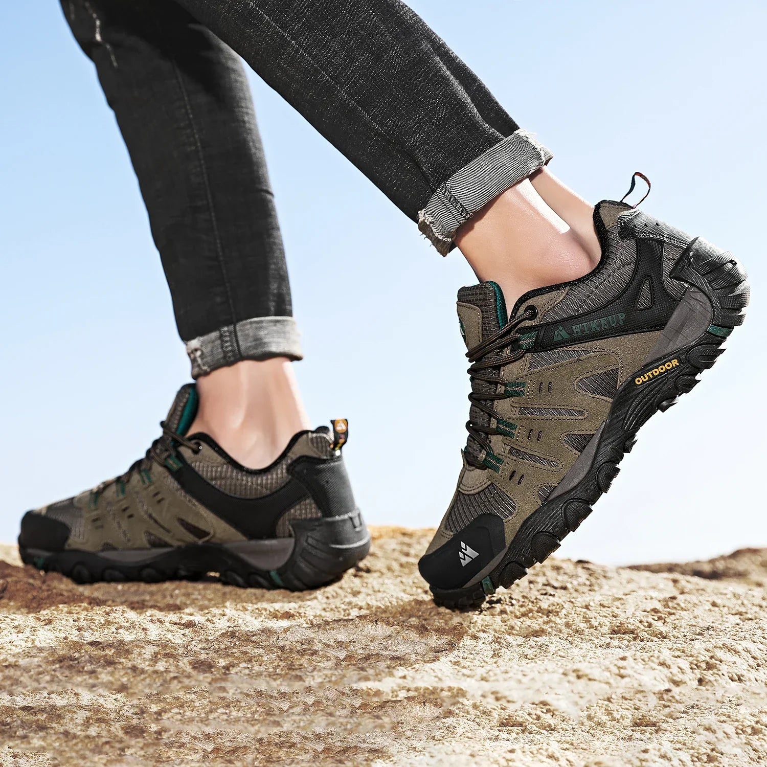 WW | Niedrig Wasserabweisende Wanderschuhe Mit Robuster Sohle Für Herren