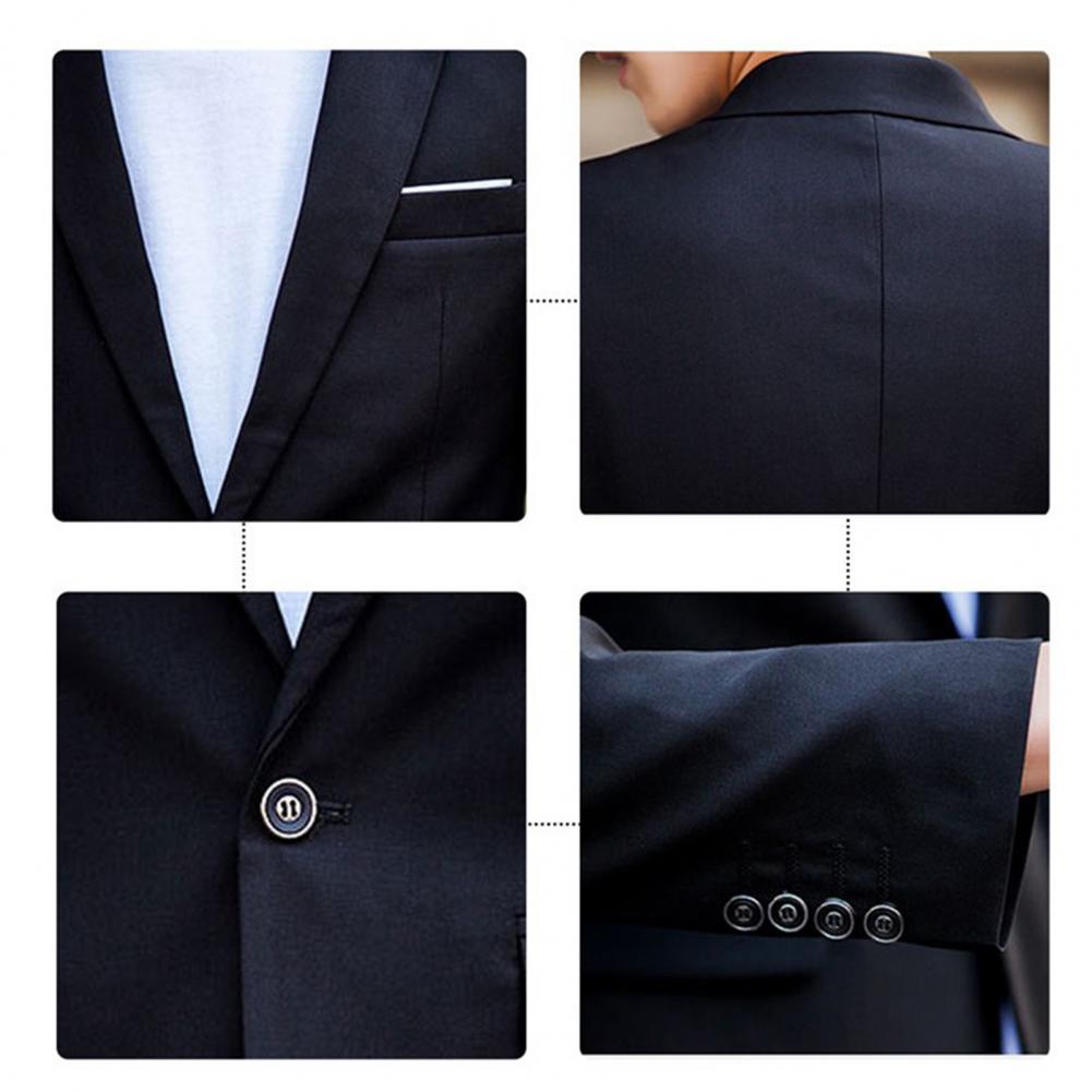 WW | Locker Geschnittenes Anzug Satz Mit Revers Blazer Und Hose Für Männer