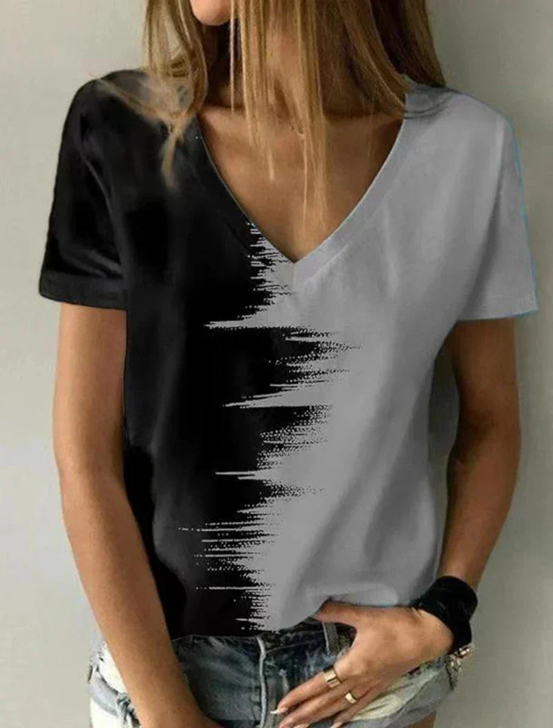 WW | T-Shirt mit V-Ausschnitt und Kurzen Ärmeln