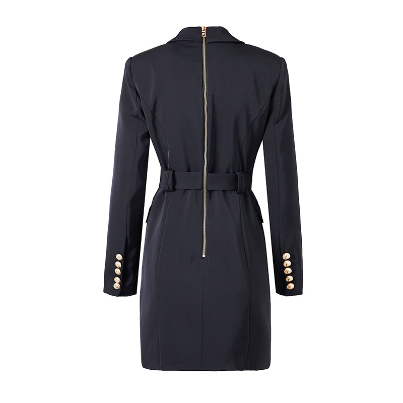 WW - Schickes Blazerkleid mit Taillengürtel und schöner Knopfverzierung