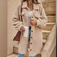 WW | Teddyjacke - bequeme lange Damenjacke