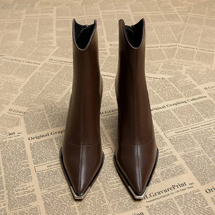 W&W Mode | Stiefel Mit Hohem Absatz Und Reißverschluss