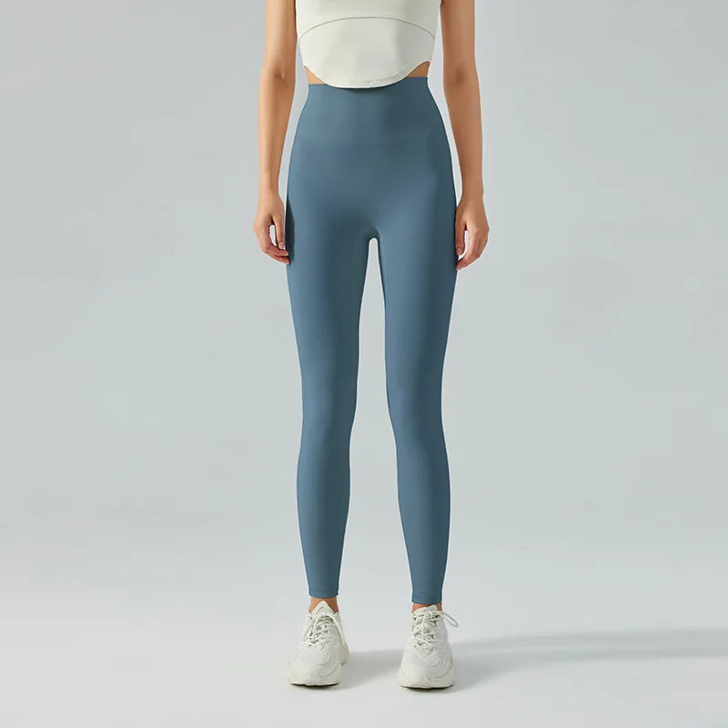 WW | Emily Sportswear Naked Hochtaillierte Tight Yoga Hosen Doppelseitig Gebürstet Pfirsich Po-Hebende Lauf Sport Fitness Leggings