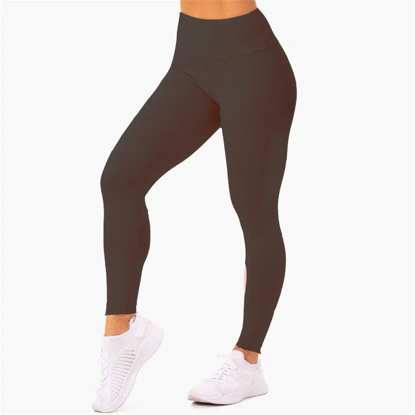 WW | 1 Stück Nylon Yoga Set Frauen Fitness Ein-Schulter Sport-Bh Scrunch Booty Yoga Hosen Fitness Leggings Frauen Workout Set