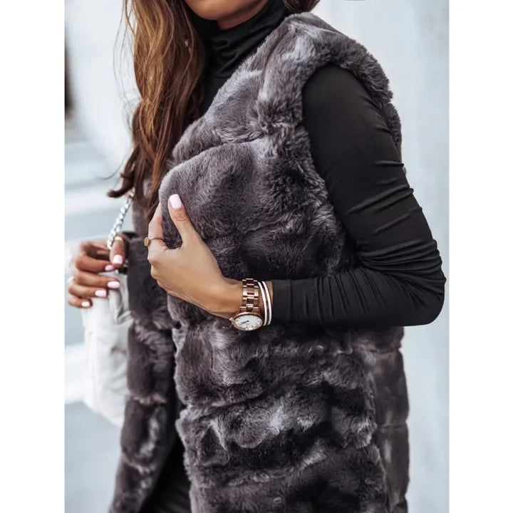W&W Mode | Stylisch Damen-Kuschelige Kunstfell-Weste