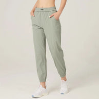 WW | Stoff Schnürsenkel Lauf Sport Joggers Frauen Schnell Trocknend Athletic Fitness Trainings Sweatpants mit Zwei Taschen Bewegung Hosen