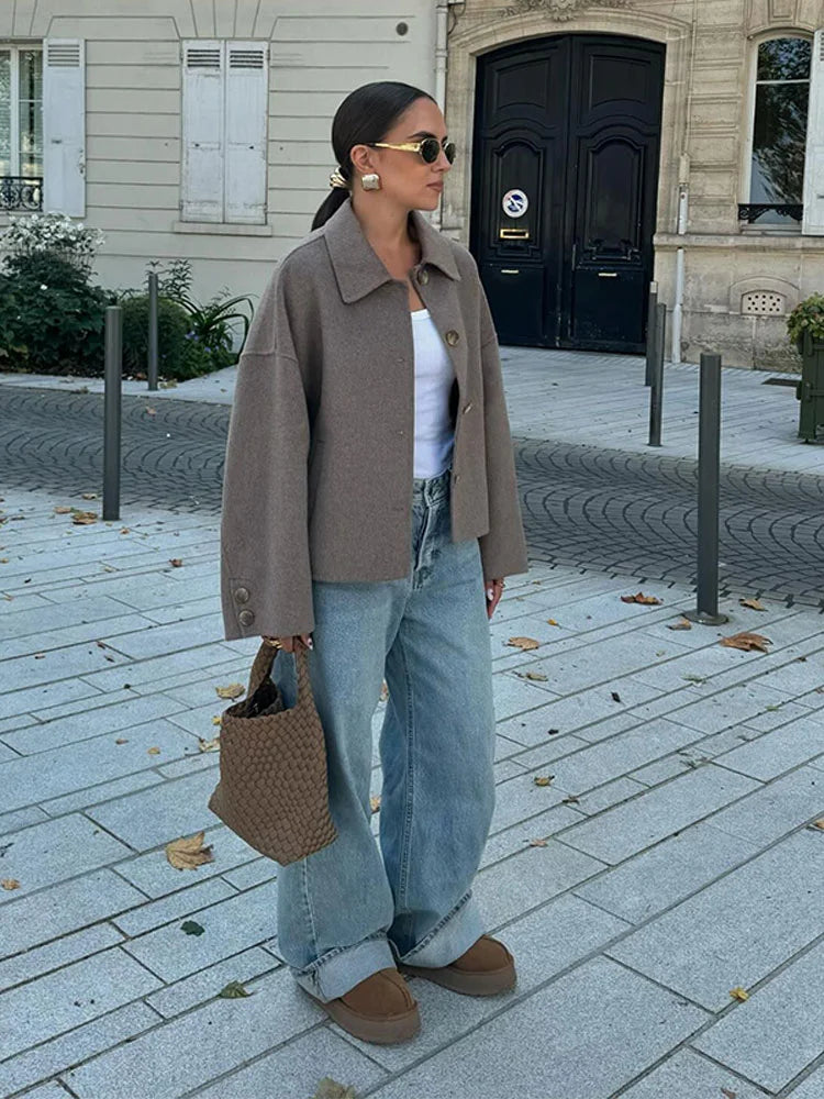 W&W Mode | Gepolsterte Halbsaisonjacke Mit Knöpfen