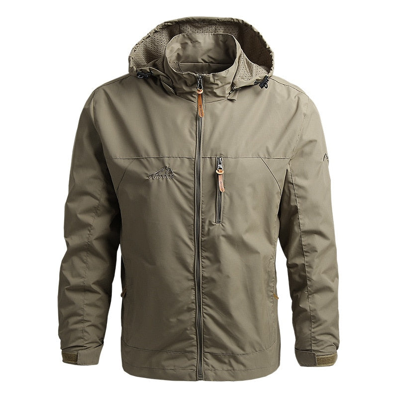 WW | taktische wasserdichte Herrenjacke mit Kapuze - Outdoor-Herrenjacke