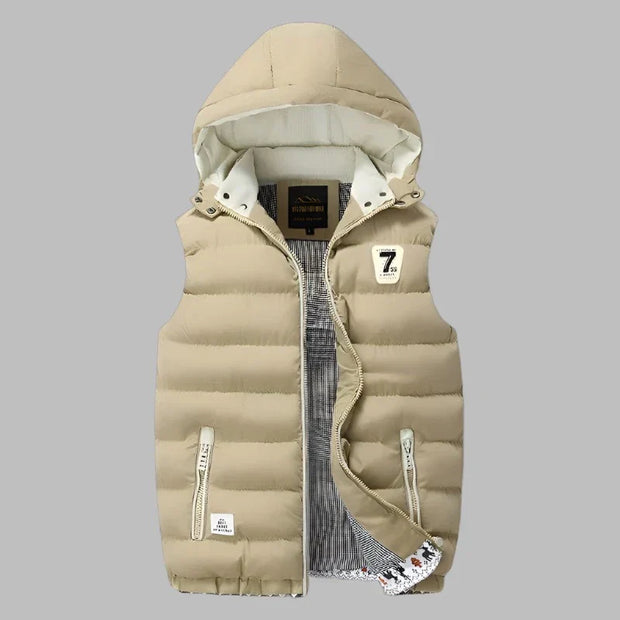 WW | Gepolsterte Zwischenjacke Als Weste Mit Kapuze Für Herren