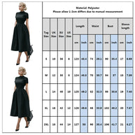 WW | Frauen Elegantes Schwarzes Kleid Halbhoher Kragen Hohe Taille A-Linie Kleider Schlankes Fit Kleid Büro Damen Female Solid Vestidos
