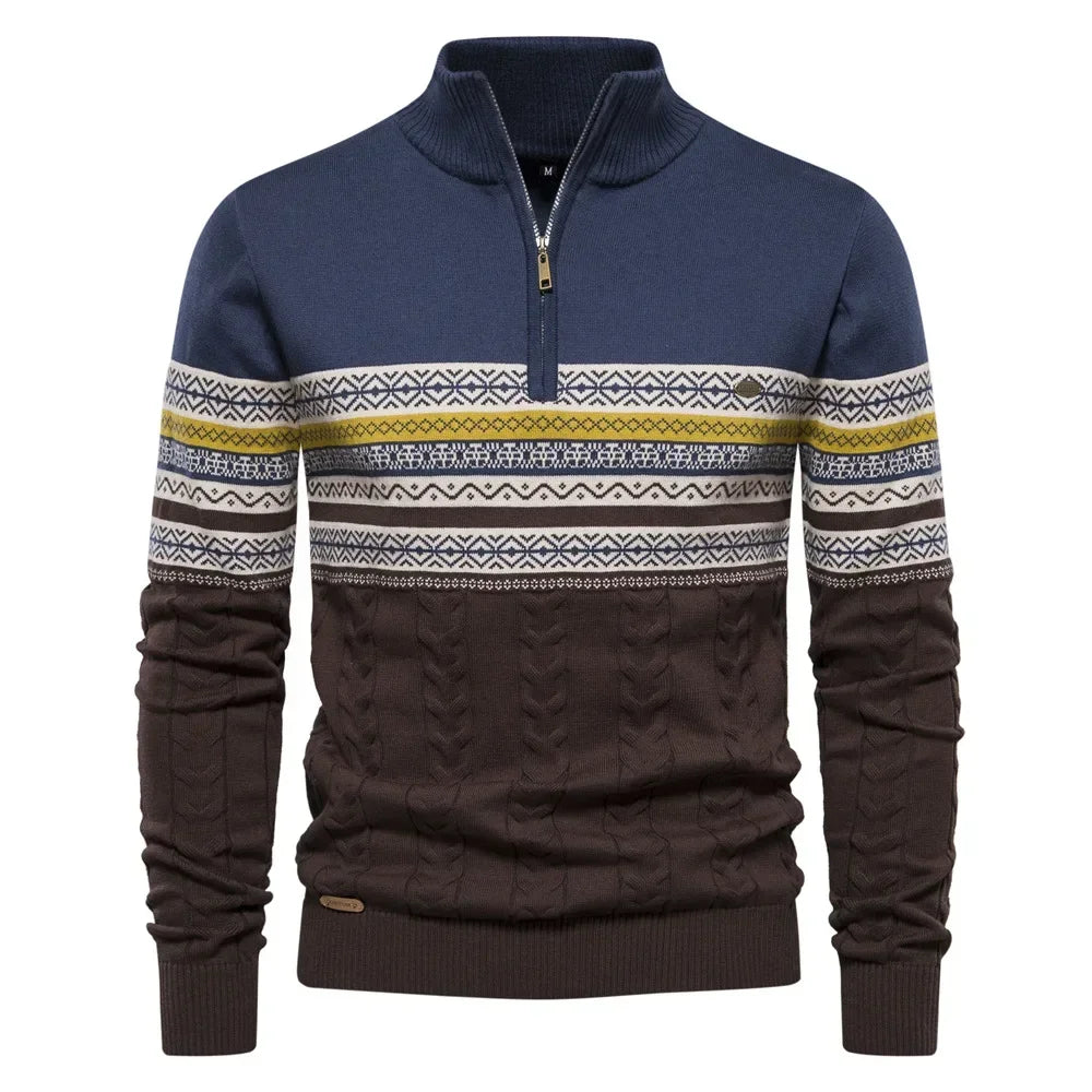 W&W Mode - Wärmender Strickpullover mit Halbem Rollkragen