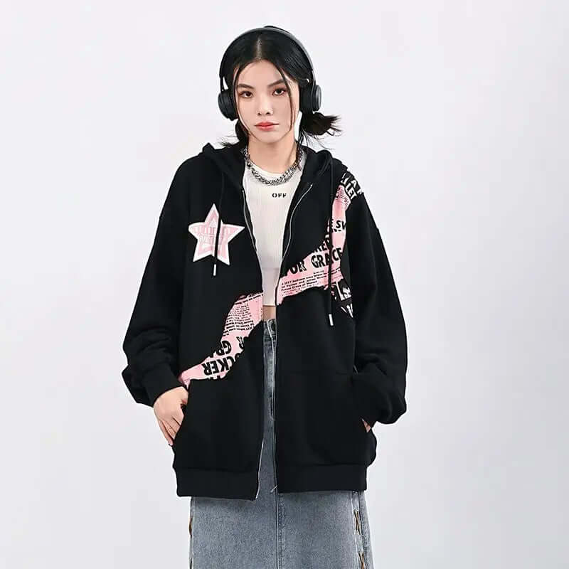 WW | Oversized Damen Hoodie Mit Print | Bequemer Streetwear Pullover